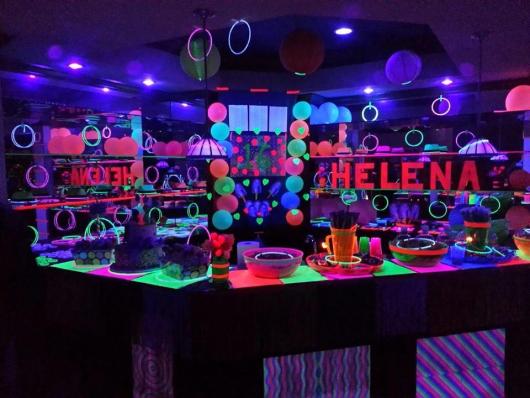 Themes for 18th birthday party neon orange, green and pink