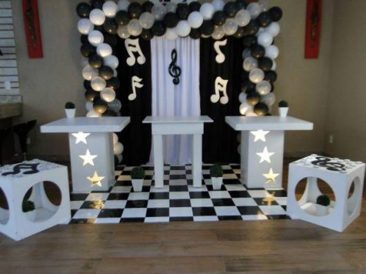 18th Birthday Party Themes Black & White Music