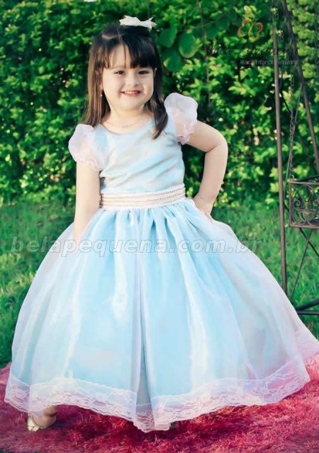 Blue children's prom dress