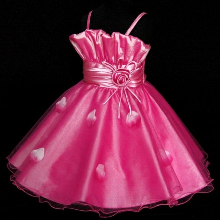 Pink Silk Children's Prom Dress