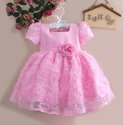 Pink lace children's dress