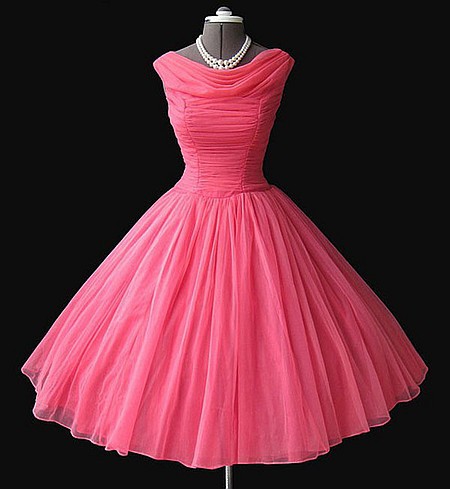 Long pink children's prom dress