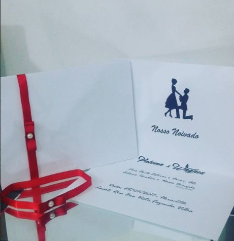 white and red invitation