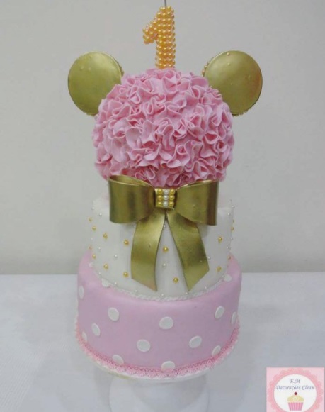 pink and gold cake