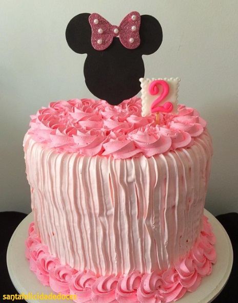 pink whipped cream cake