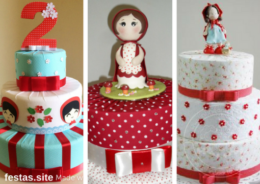 fake red hat cake made with fabric