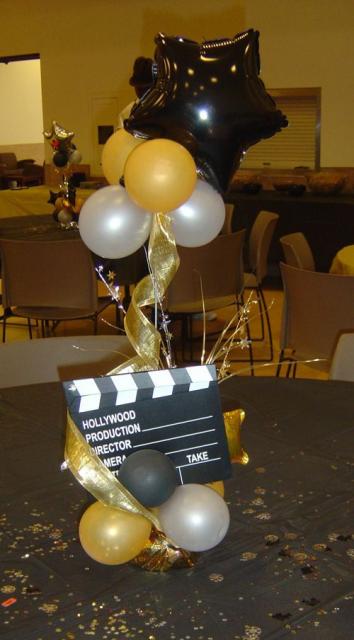 Centerpiece for cinema / hollywood party