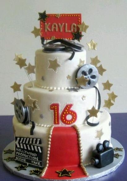 Glamorous cake for cinema / hollywood party