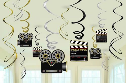 Ceiling ornaments for cinema / hollywood party