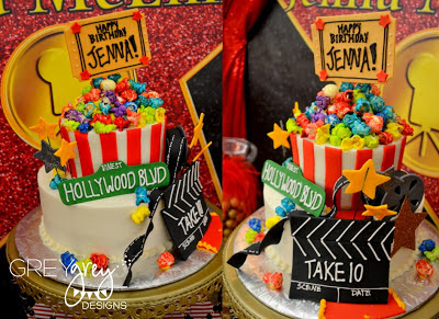 Fun cake for cinema / hollywood party 