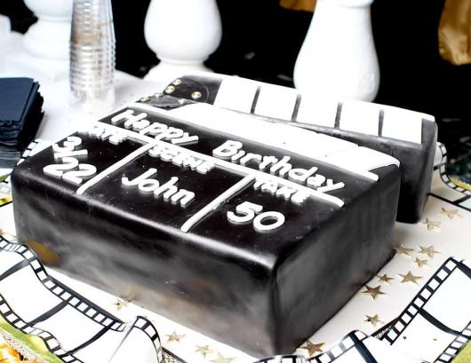 Movie / Hollywood Party Cake in Clapperboard Shape