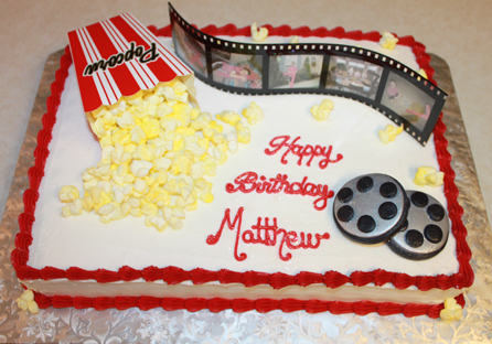 Movie/hollywood themed party cake