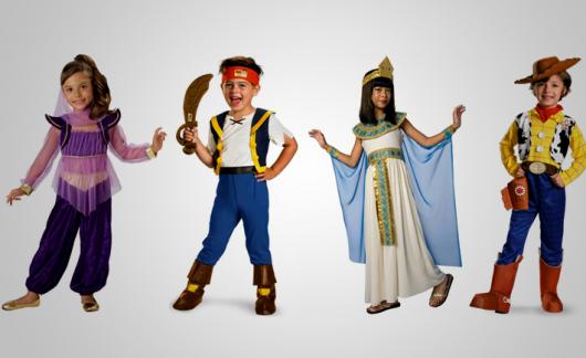 Children in costumes with movie characters