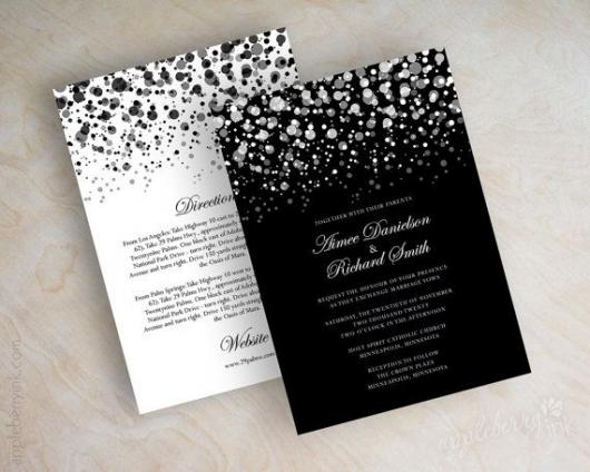 Black and White invitation templates