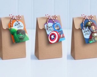 Packaging with avengers decoration.