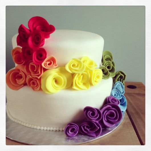 cake with colorful flowers 7