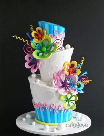 cake with colorful flowers 5