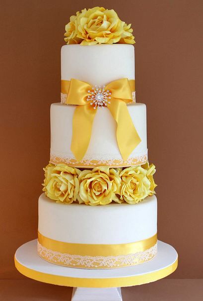 cake with yellow flowers