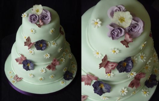 cake with flowers and butterflies 3