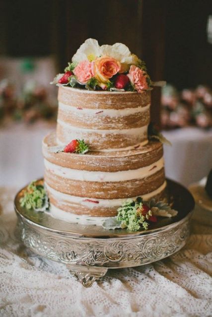 naked cake with flowers 4