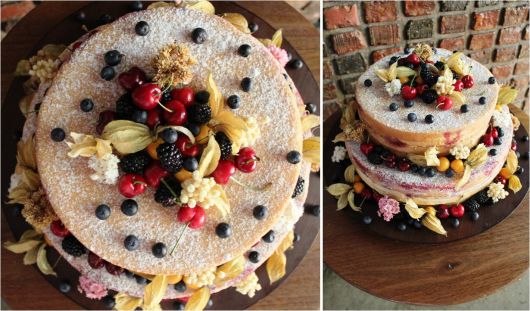 Delicate Fruit Decorated Cake