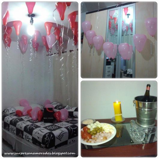 surprise party for boyfriend bed