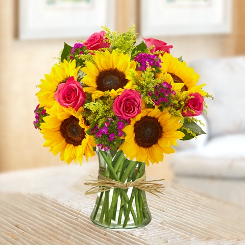 colorful sunflower bouquet
