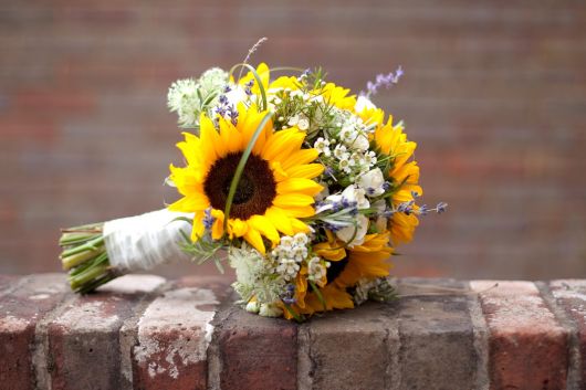 sunflower bouquet with other flowers