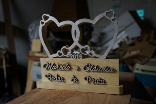 Gift for Wedding Silver Wood