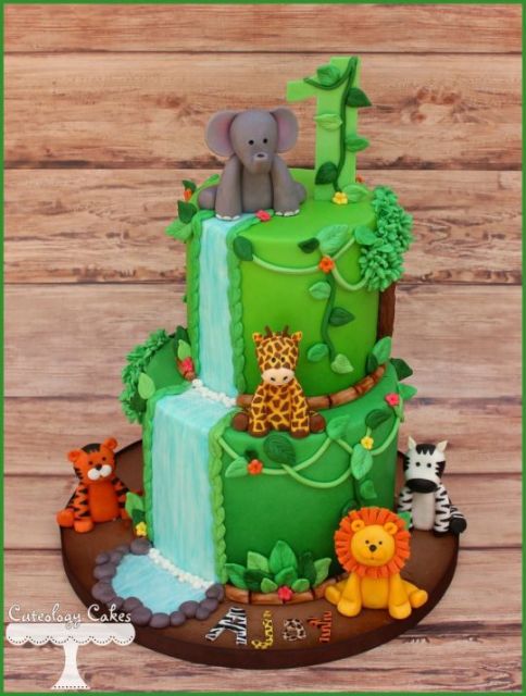 cake with waterfall