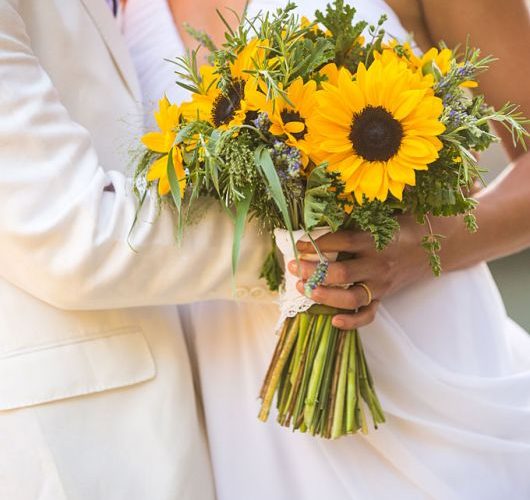 sunflower bouquet for brides