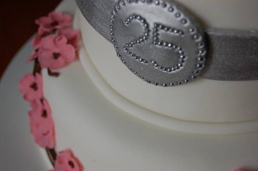 Silver Wedding Gift Cake