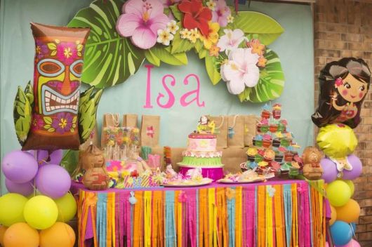 Hawaii themed women's 40th birthday party