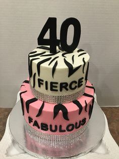 cake decoration for female 40th birthday party