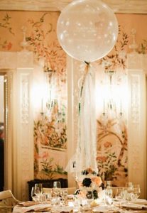 centerpiece for wedding with party balloons
