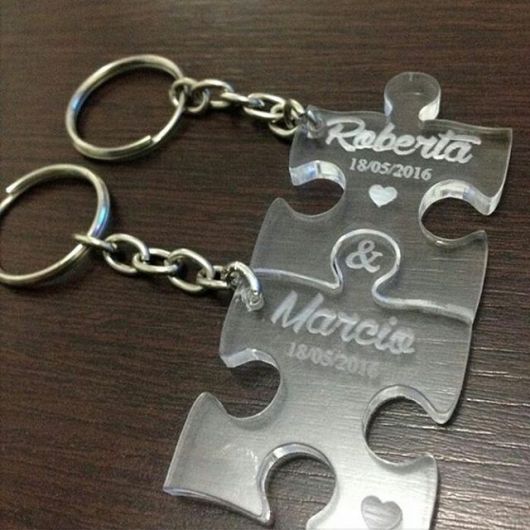 puzzle key chain