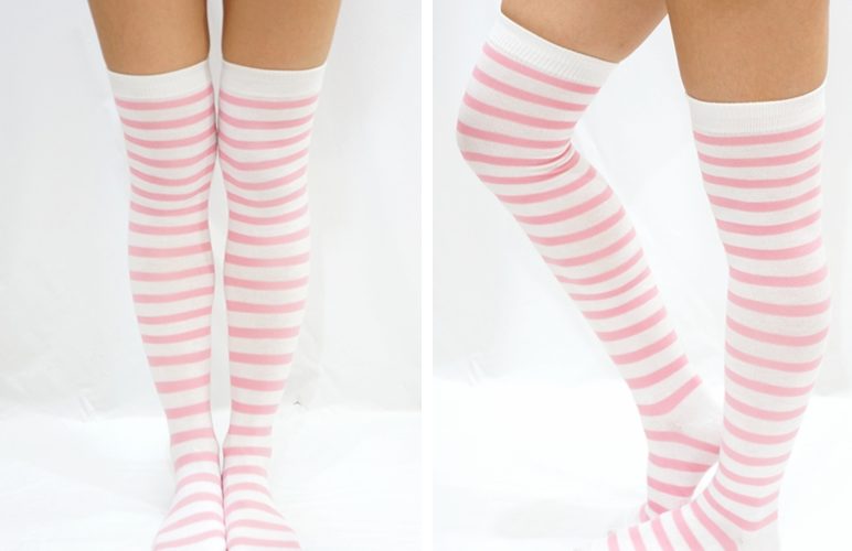 Are Dorothy's socks blue or white?