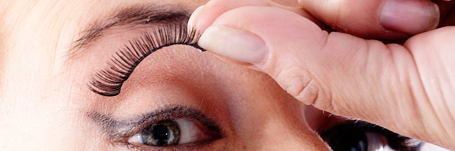 Do you glue false lashes to your eyelid or eyelashes?