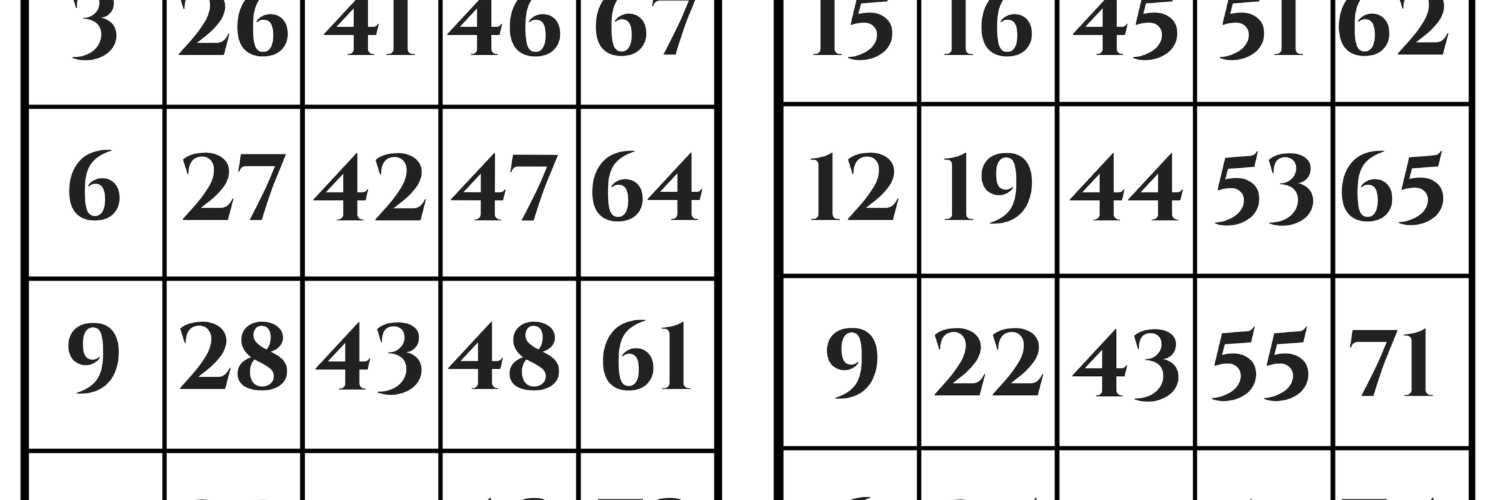 How are bingo cards numbered?