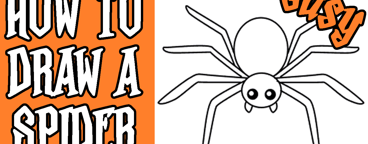 How do you draw a spider super easy?