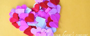 How do you make a homemade folded heart garland?