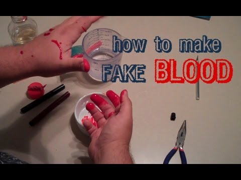 How do you make fake blood that doesn't stain?