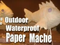 How do you make paper mache waterproof?