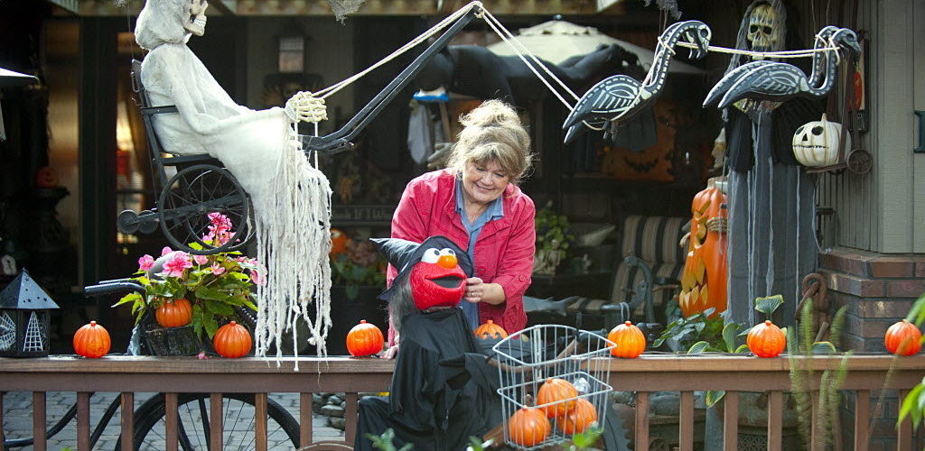 How do you secure outdoor Halloween decorations?
