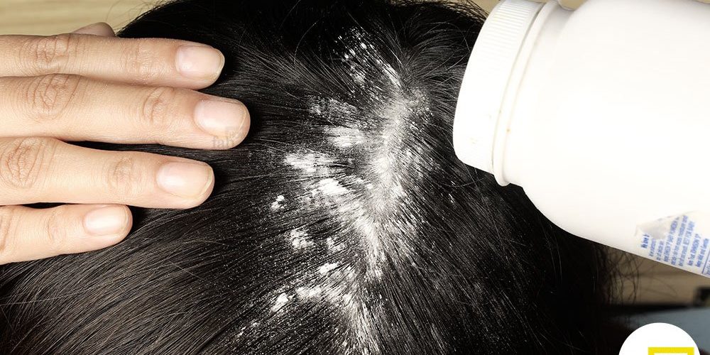 How do you use baby powder on white hair?