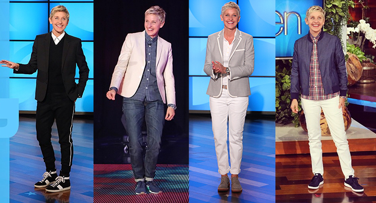 How does Ellen DeGeneres dress?