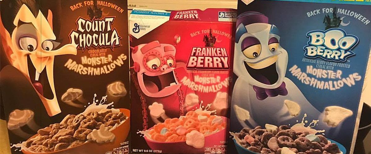 What are the 4 Halloween cereals?