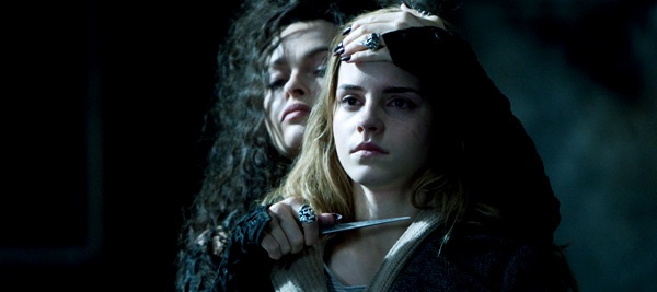 What did Bellatrix do to Hermione?