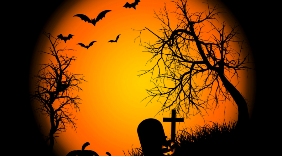 What does orange and black represent in Halloween?