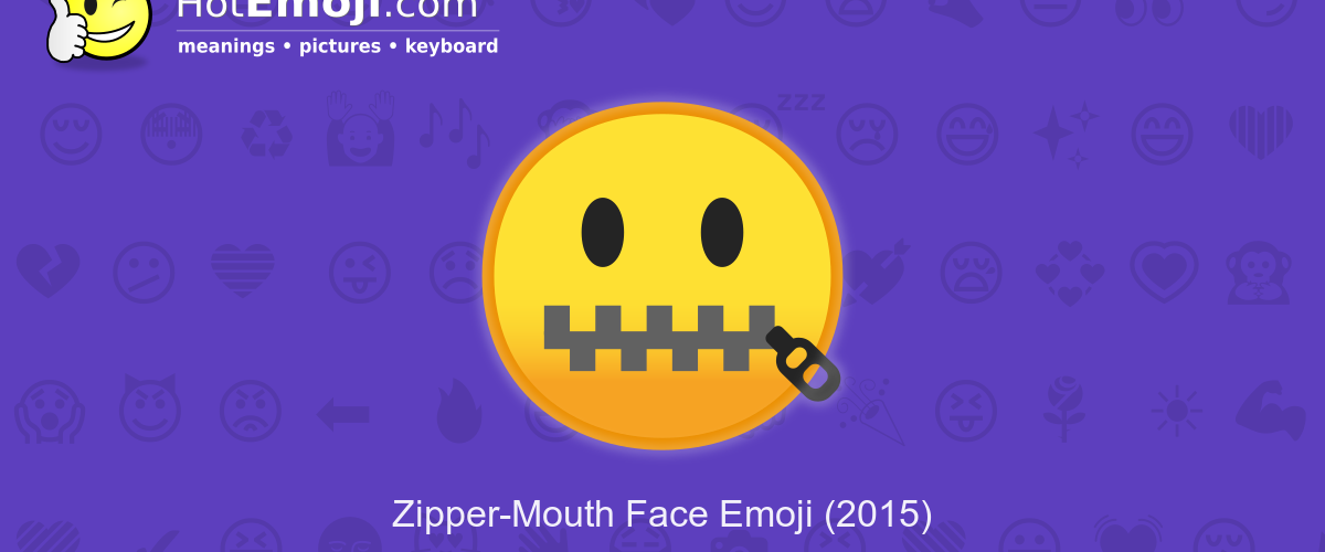 What does zipper-mouth Emoji mean?